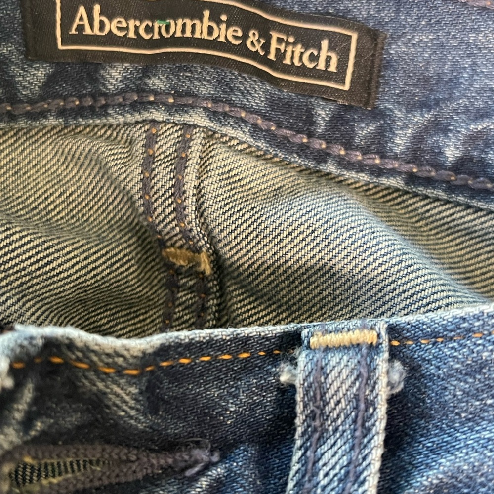 Abercrombie & Fitch boho distressed high rise embroidered floral jean shorts 26 - Picture 9 of 15